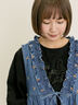 刺繍デニムベスト（ブラック/ブルー/ネイビー）｜Samansa Mos2（サマンサ モスモス）通販