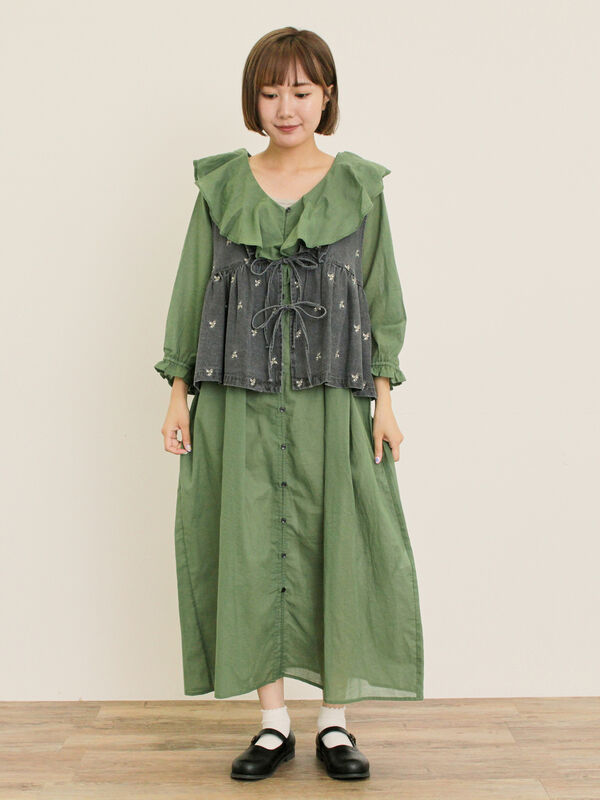 miu miu フリル付きデニムベスト 楽天市場】【SALE／50%OFF】【CLIP BY STAFF/moezo企画】フリルデニム