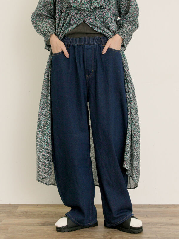 Chesty チェスティ 刺繍デニムパンツ 0サイズ S/M/Lサイズ】刺繍デニム/ヒッコリーカーブパンツ（オフホワイト