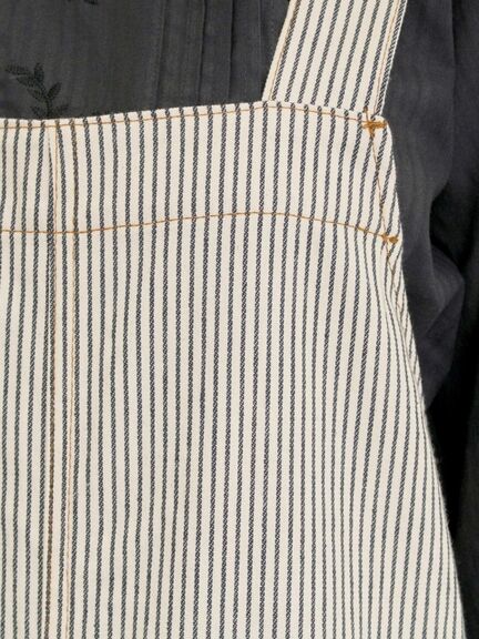 刺繍デニム/ヒッコリーサロペットパンツ（オフホワイト/ブラック/ブルー/ネイビー）｜Samansa Mos2（サマンサ モスモス）通販