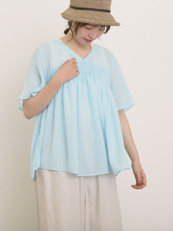 ✰Samansa Mos2 刺繍入りチュニック 半袖 ホワイト ✰Samansa Mos2 刺繍入りチュニック 半袖 ホワイト ✰Samansa