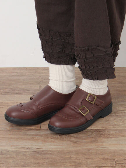 ダブルモンクストラップシューズ（ブラック/ブラウン）｜Samansa Mos2（サマンサ モスモス）通販