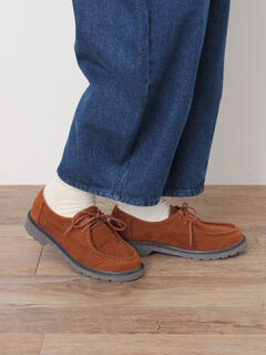 フェイクスエードチロリアンシューズ（グレー/キャメル/シューズ