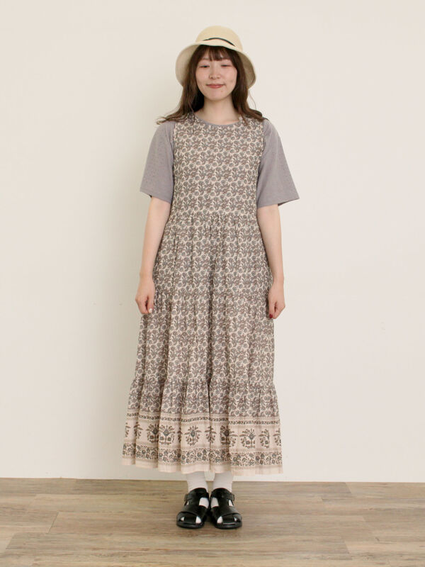 セール】 【S/Mサイズ】前後2WAYインドペイズリー柄ワンピース（レッド