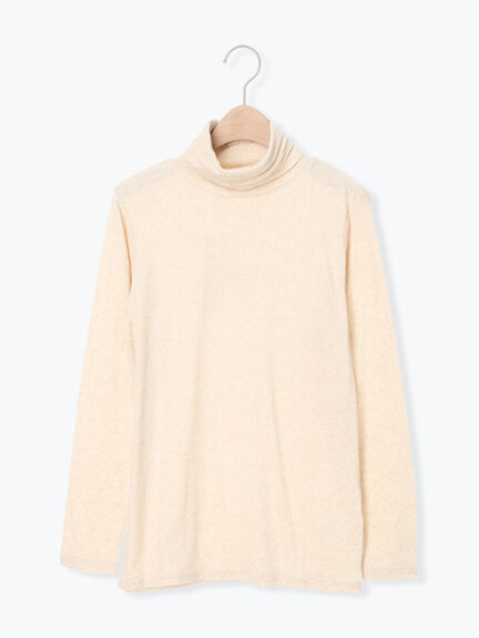 【吸湿発熱】ベア天無地タートルネックインナー（ブラック/ベージュ/ミント/キナリ）｜Samansa Mos2（サマンサ モスモス）通販