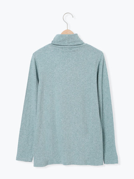 【吸湿発熱】ベア天無地タートルネックインナー（ブラック/ベージュ/ミント/キナリ）｜Samansa Mos2（サマンサ モスモス）通販