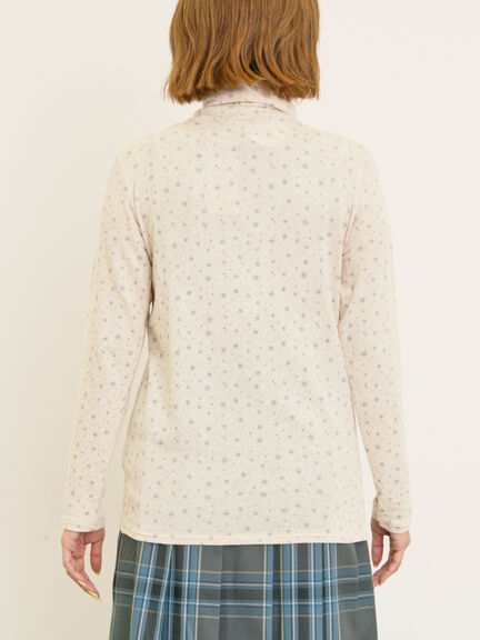 【吸湿発熱】ベア天雪柄タートルネックインナー（ブラック/ベージュ/ミント/キナリ）｜Samansa Mos2（サマンサ モスモス）通販