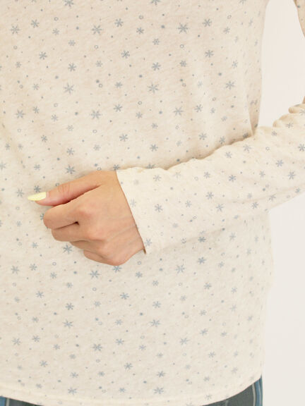 【吸湿発熱】ベア天雪柄タートルネックインナー（ブラック/ベージュ/ミント/キナリ）｜Samansa Mos2（サマンサ モスモス）通販