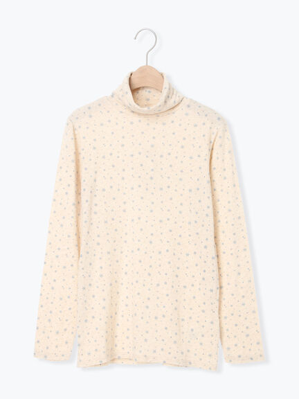 【吸湿発熱】ベア天雪柄タートルネックインナー（ブラック/ベージュ/ミント/キナリ）｜Samansa Mos2（サマンサ モスモス）通販