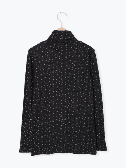 【吸湿発熱】ベア天雪柄タートルネックインナー（ブラック/ベージュ/ミント/キナリ）｜Samansa Mos2（サマンサ モスモス）通販