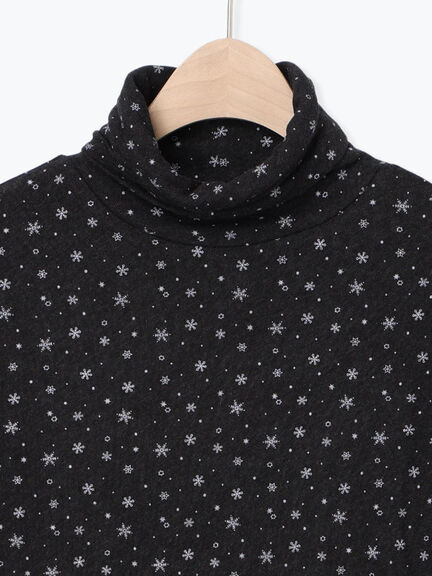 【吸湿発熱】ベア天雪柄タートルネックインナー（ブラック/ベージュ/ミント/キナリ）｜Samansa Mos2（サマンサ モスモス）通販