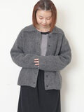 襟付ニットカーディガン（チャコールグレー）｜Samansa Mos2（サマンサ モスモス）通販