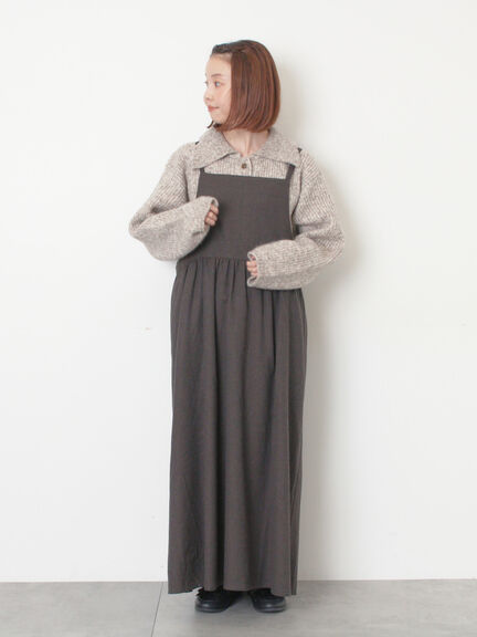 襟付ニットカーディガン（オフホワイト/チャコールグレー/ベージュ/サックスブルー）｜Samansa Mos2（サマンサ モスモス）通販