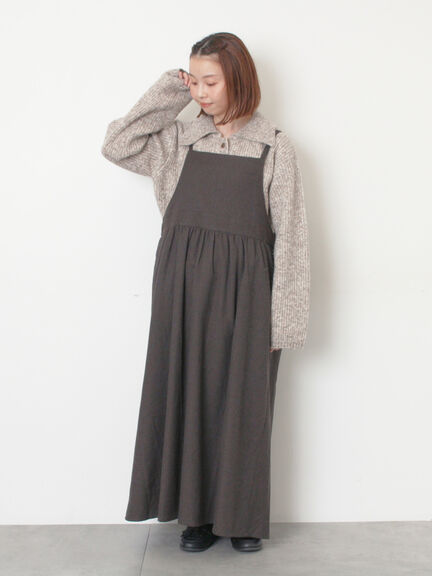 襟付ニットカーディガン（オフホワイト/チャコールグレー/ベージュ/サックスブルー）｜Samansa Mos2（サマンサ モスモス）通販