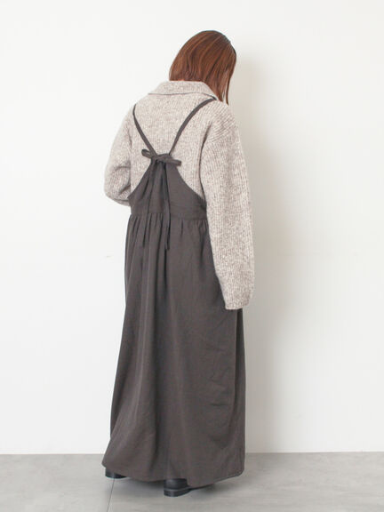 襟付ニットカーディガン（オフホワイト/チャコールグレー/ベージュ/サックスブルー）｜Samansa Mos2（サマンサ モスモス）通販