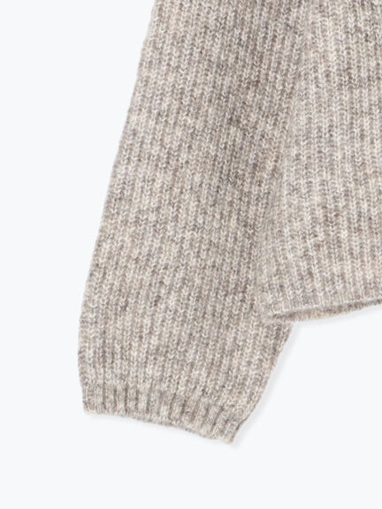 襟付ニットカーディガン（オフホワイト/チャコールグレー/ベージュ/サックスブルー）｜Samansa Mos2（サマンサ モスモス）通販