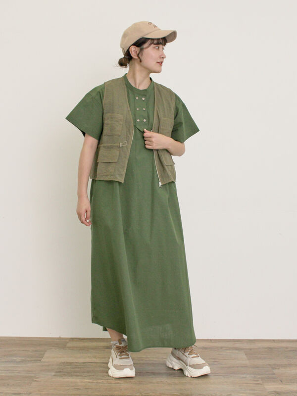 セール】 ◎【S/Mサイズ】ダブルボタンワンピース（オフホワイト