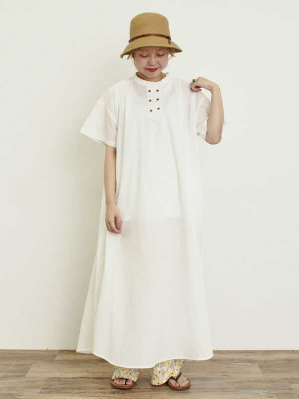 セール】 ◎【S/Mサイズ】ダブルボタンワンピース（オフホワイト