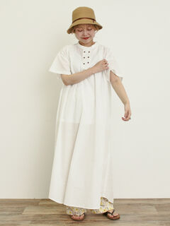 Connse サイドボタン2wayワンピース ホワイト Sサイズ セール】 ◎【S