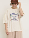 クロス刺繍ロゴプリントTシャツ（オフホワイト）｜Samansa Mos2（サマンサ モスモス）通販