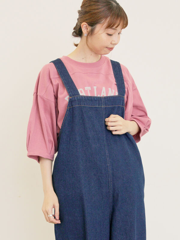クロス刺繍ロゴプリントTシャツ（ピンク）｜Samansa Mos2（サマンサ モスモス）通販