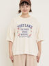 クロス刺繍ロゴプリントTシャツ（オフホワイト/チャコールグレー/ピンク/グリーン）｜Samansa Mos2（サマンサ モスモス）通販