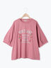 クロス刺繍ロゴプリントTシャツ（オフホワイト/チャコールグレー/ピンク/グリーン）｜Samansa Mos2（サマンサ モスモス）通販