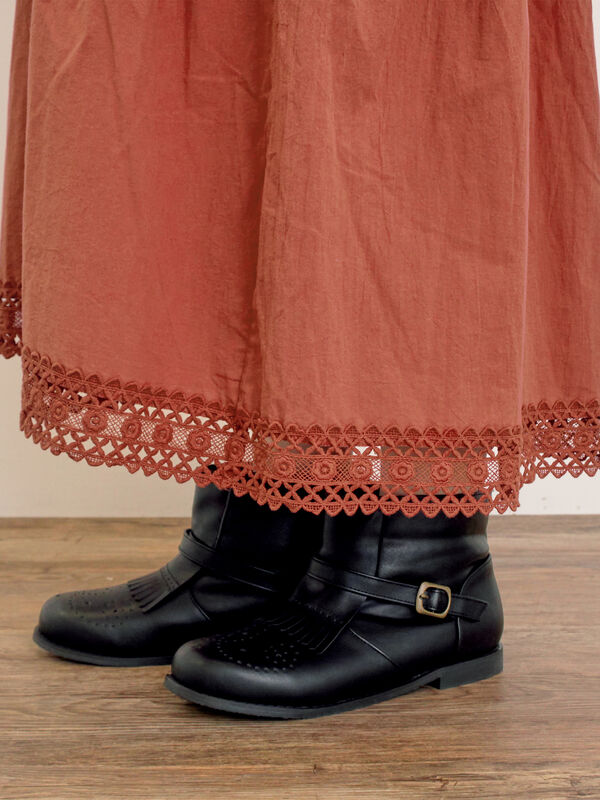 メダリオンキルトショートブーツ（ブラック/ブラウン）｜Samansa Mos2（サマンサ モスモス）通販