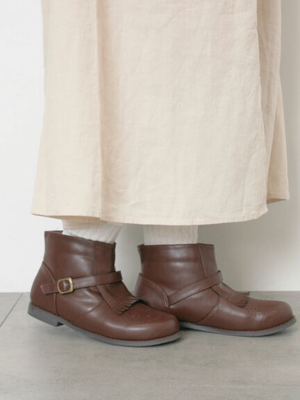 メダリオンキルトショートブーツ（ブラック/ブラウン）｜Samansa Mos2（サマンサ モスモス）通販