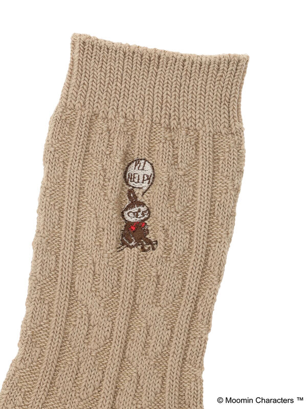 サマンサモスモス 【ムーミン】リトルミィ刺繍ソックス　新品 MOOMIN×Samansa Mos2】リトルミイ刺繍ソックス（ピンク/ベージュ