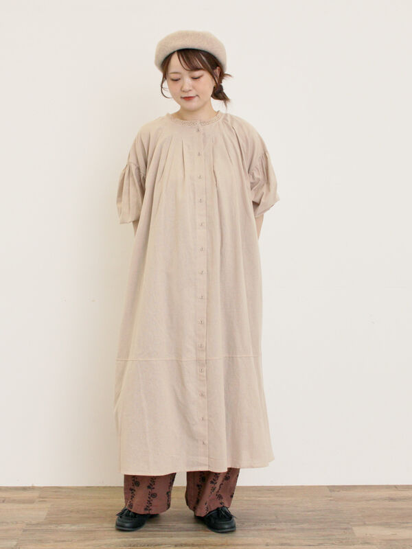 セール】 【S/Mサイズ】レース前後着ワンピース（ブラック/ベージュ