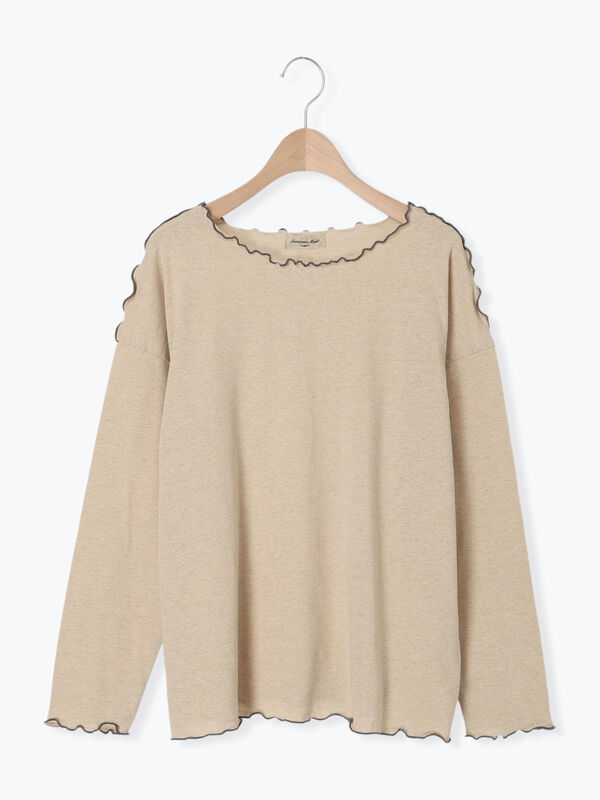 [CYCLO]配色メロークルーネックカットソー（ベージュ）｜Samansa Mos2（サマンサ モスモス）通販