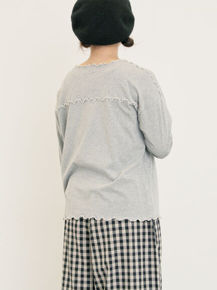 [CYCLO]配色メロークルーネックカットソー（オフホワイト/グレー/チャコールグレー/ベージュ）｜Samansa Mos2（サマンサ モスモス）通販