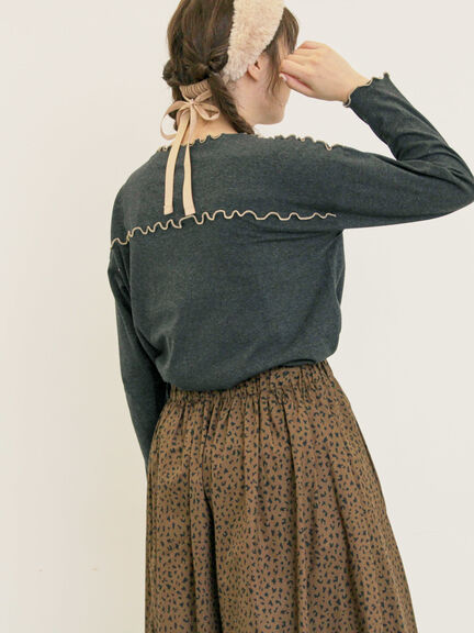 [CYCLO]配色メロークルーネックカットソー（オフホワイト/グレー/チャコールグレー/ベージュ）｜Samansa Mos2（サマンサ モスモス）通販