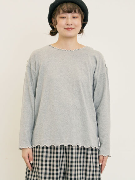 [CYCLO]配色メロークルーネックカットソー（オフホワイト/グレー/チャコールグレー/ベージュ）｜Samansa Mos2（サマンサ モスモス）通販