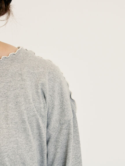 [CYCLO]配色メロークルーネックカットソー（オフホワイト/グレー/チャコールグレー/ベージュ）｜Samansa Mos2（サマンサ モスモス）通販