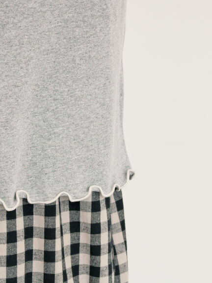 [CYCLO]配色メロークルーネックカットソー（オフホワイト/グレー/チャコールグレー/ベージュ）｜Samansa Mos2（サマンサ モスモス）通販