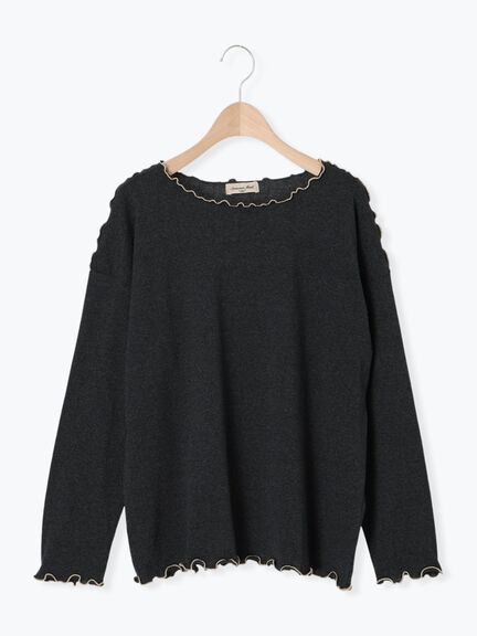 [CYCLO]配色メロークルーネックカットソー（オフホワイト/グレー/チャコールグレー/ベージュ）｜Samansa Mos2（サマンサ モスモス）通販