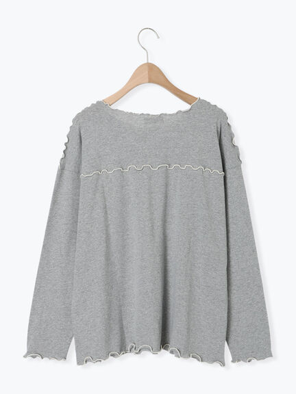 [CYCLO]配色メロークルーネックカットソー（オフホワイト/グレー/チャコールグレー/ベージュ）｜Samansa Mos2（サマンサ モスモス）通販