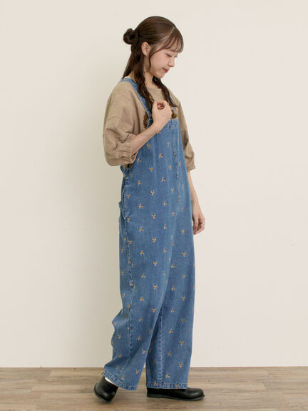 【接触冷感】レースコード刺繍パフスリーブTシャツ（ブラック/ベージュ/キナリ）｜Samansa Mos2（サマンサ モスモス）通販