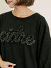 【接触冷感】レースコード刺繍パフスリーブTシャツ（ブラック/ベージュ/キナリ）｜Samansa Mos2（サマンサ モスモス）通販