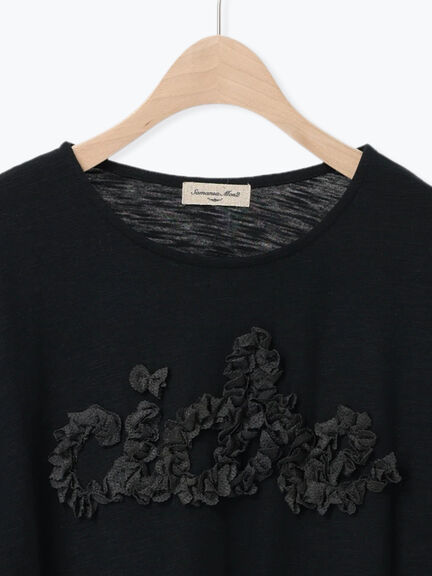 【接触冷感】レースコード刺繍パフスリーブTシャツ（ブラック/ベージュ/キナリ）｜Samansa Mos2（サマンサ モスモス）通販