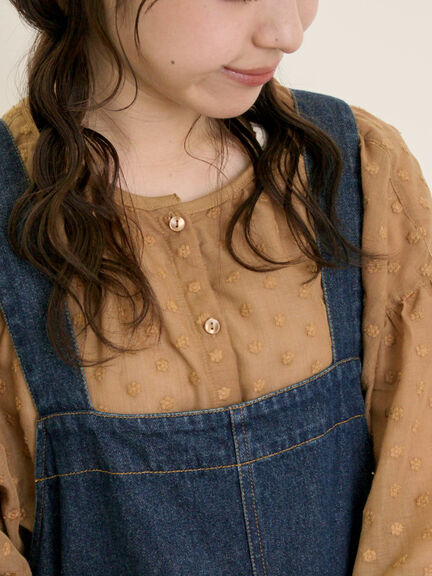 シアー刺繍ブラウス（ブラック/キャメル/キナリ）｜Samansa Mos2（サマンサ モスモス）通販