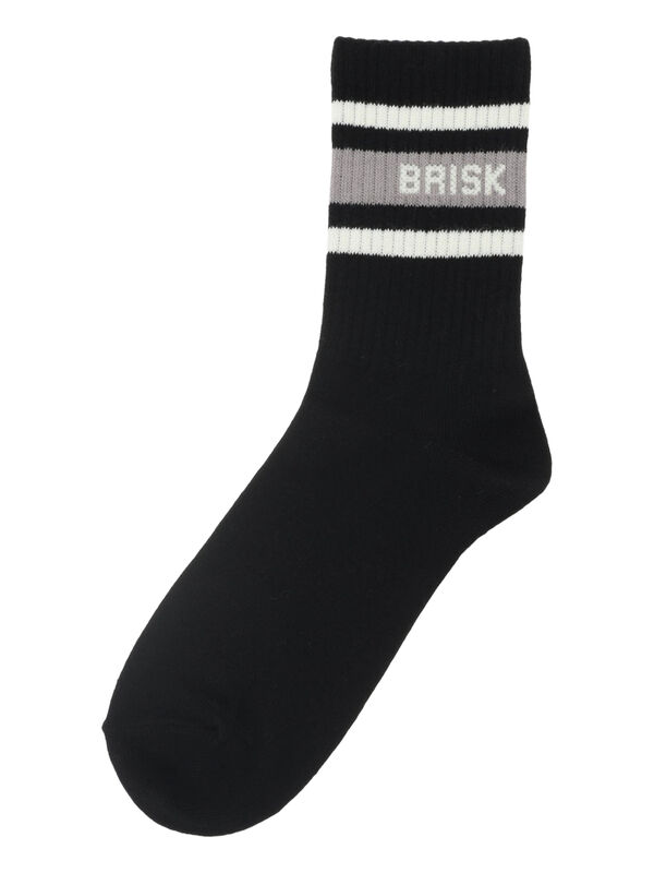 セール】 ロゴラインリブソックス（オフホワイト/ブラック/サックス