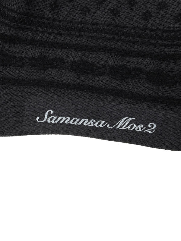 ぽこぽこ花柄ソックス（ブラック/ベージュ/モカ/レッグウェア/タイツ