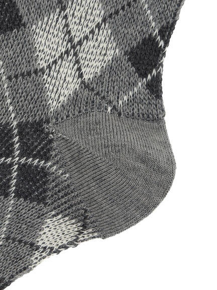 アーガイルハイソックス（グレー/ベージュ/ネイビー）｜Samansa Mos2（サマンサ モスモス）通販