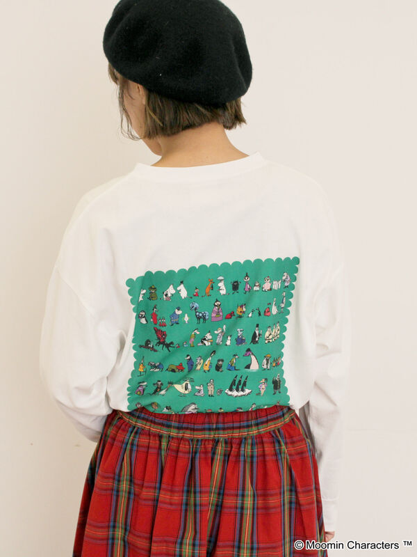 MOOMIN×Samansa Mos2】ALL STARロングTシャツ（オフホワイト
