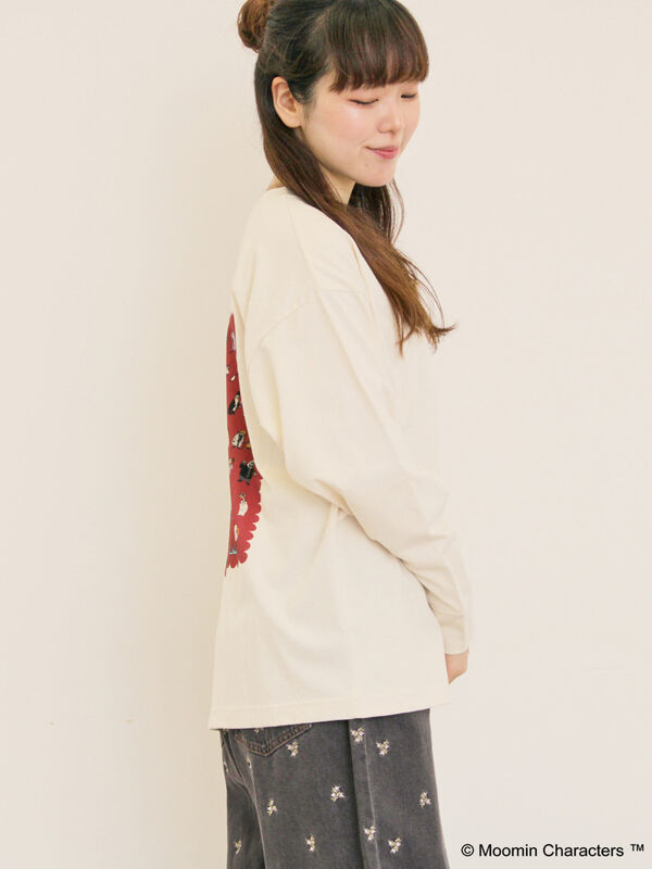 MOOMIN×Samansa Mos2】ALL STARロングTシャツ（オフホワイト
