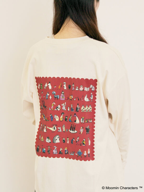 MOOMIN×Samansa Mos2】ALL STARロングTシャツ（オフホワイト