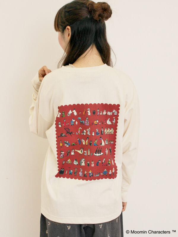 MOOMIN×Samansa Mos2】ALL STARロングTシャツ（オフホワイト